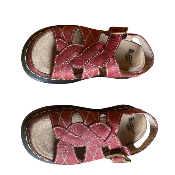 Dr. Martens Vintage 2005 Burgundy Sandals NIB - Picture 6 of 8